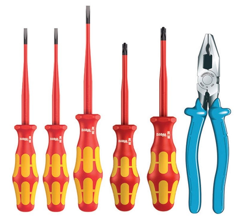 Wera 5PC Slim Set w. 3248 Pliers (WERAT3SL3248) Techtronics Australia