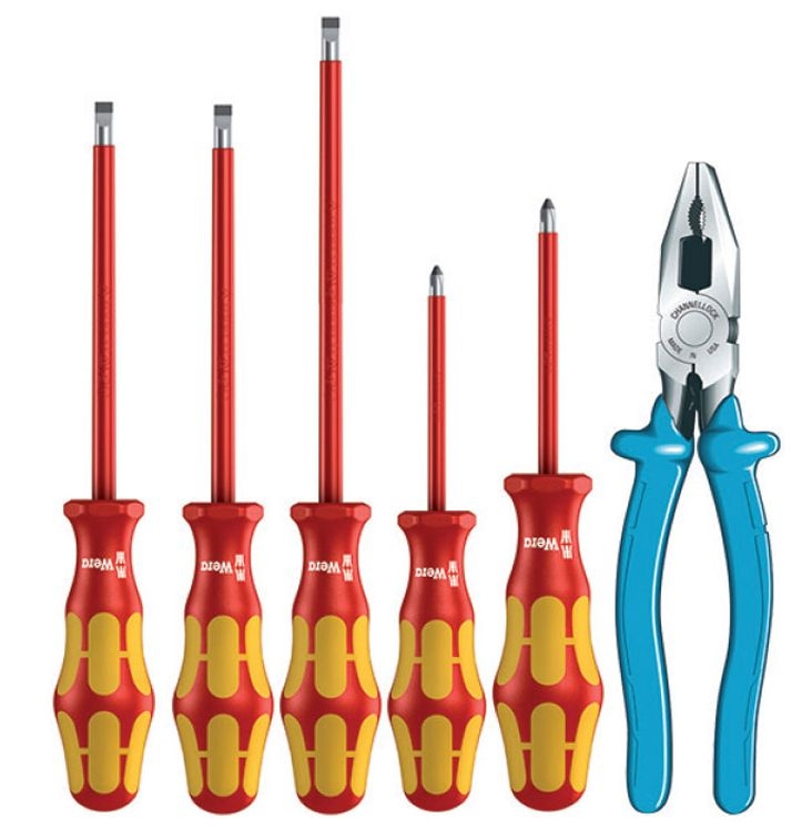 Wera 5PC Lasertip Set & 3248 Pliers (WERAT3LZ3248) Techtronics Australia
